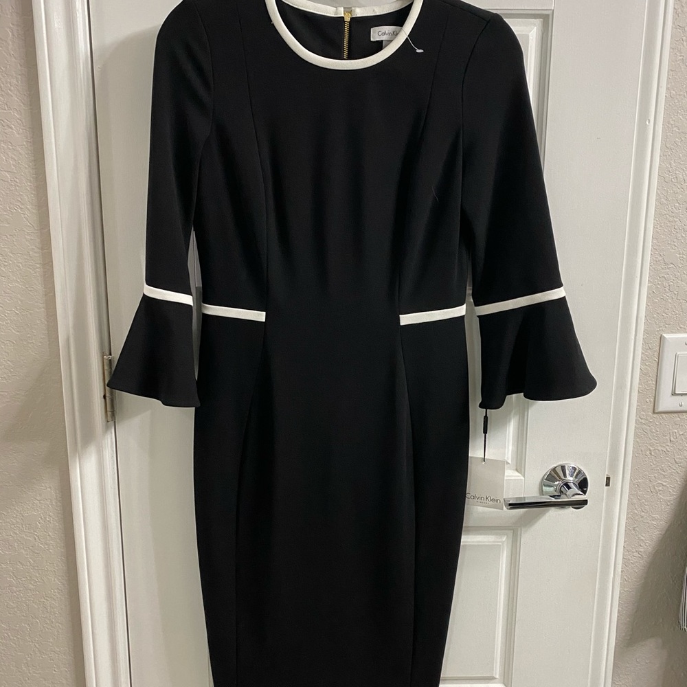 Calvin Klein bell sleeve dress